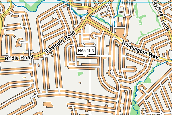 HA5 1LN map - OS VectorMap District (Ordnance Survey) HA5 1LN map - OS VectorMap District (Ordnance Survey)