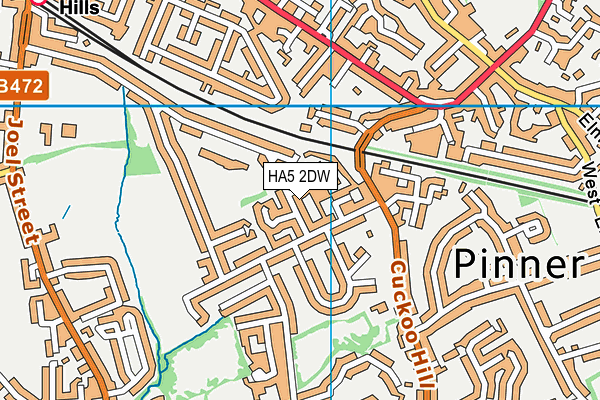 HA5 2DW map - OS VectorMap District (Ordnance Survey) HA5 2DW map - OS VectorMap District (Ordnance Survey)