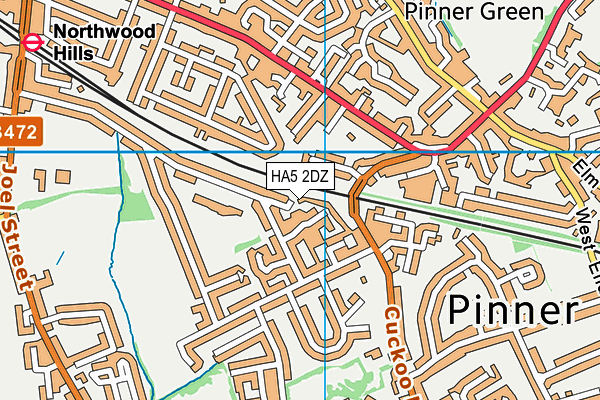 HA5 2DZ map - OS VectorMap District (Ordnance Survey) HA5 2DZ map - OS VectorMap District (Ordnance Survey)