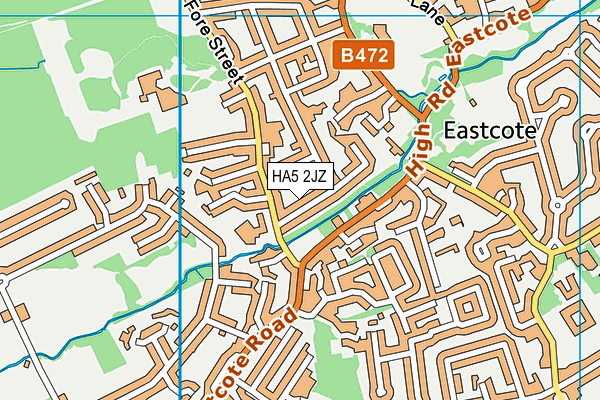 HA5 2JZ map - OS VectorMap District (Ordnance Survey) HA5 2JZ map - OS VectorMap District (Ordnance Survey)