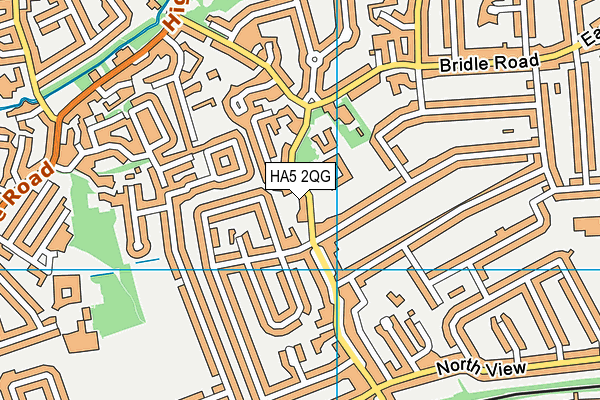 HA5 2QG map - OS VectorMap District (Ordnance Survey) HA5 2QG map - OS VectorMap District (Ordnance Survey)