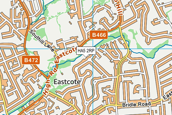 HA5 2RP map - OS VectorMap District (Ordnance Survey)