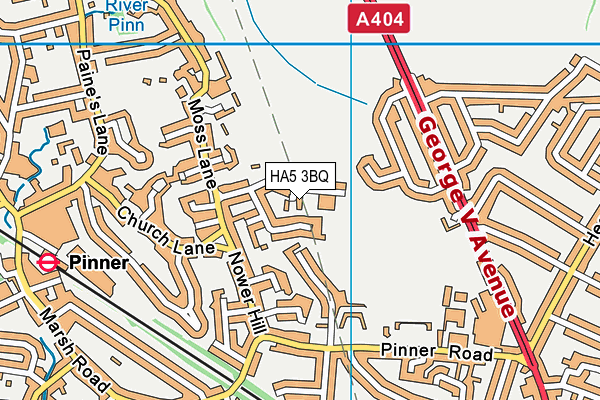 HA5 3BQ map - OS VectorMap District (Ordnance Survey) HA5 3BQ map - OS VectorMap District (Ordnance Survey)