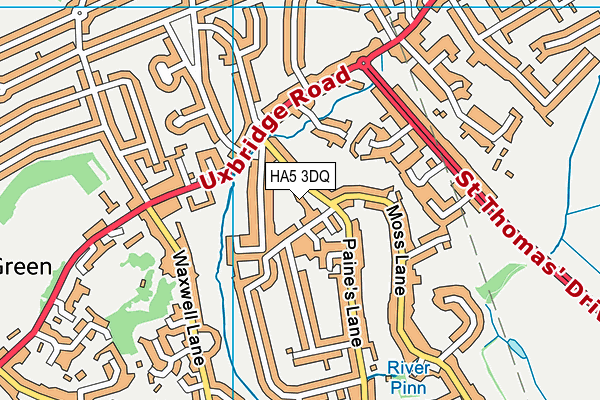 HA5 3DQ map - OS VectorMap District (Ordnance Survey) HA5 3DQ map - OS VectorMap District (Ordnance Survey)