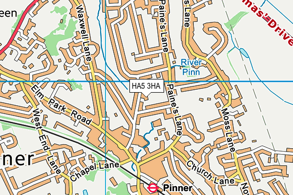 HA5 3HA map - OS VectorMap District (Ordnance Survey) HA5 3HA map - OS VectorMap District (Ordnance Survey)