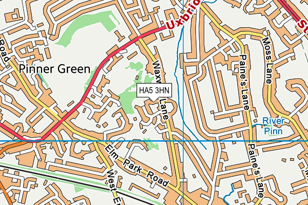 HA5 3HN map - OS VectorMap District (Ordnance Survey) HA5 3HN map - OS VectorMap District (Ordnance Survey)