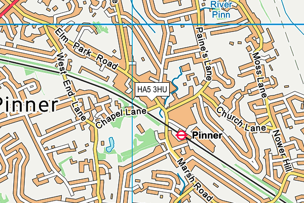 HA5 3HU map - OS VectorMap District (Ordnance Survey) HA5 3HU map - OS VectorMap District (Ordnance Survey)