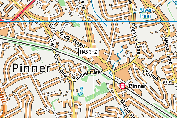 HA5 3HZ map - OS VectorMap District (Ordnance Survey) HA5 3HZ map - OS VectorMap District (Ordnance Survey)