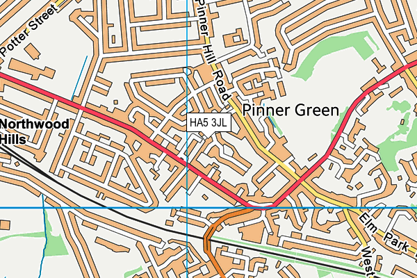 HA5 3JL map - OS VectorMap District (Ordnance Survey) HA5 3JL map - OS VectorMap District (Ordnance Survey)