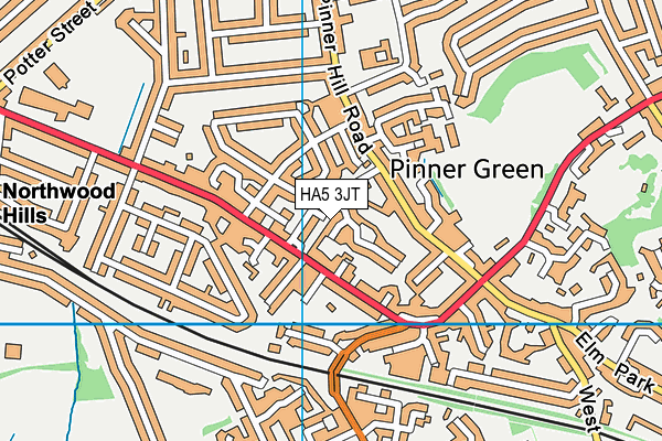 HA5 3JT map - OS VectorMap District (Ordnance Survey) HA5 3JT map - OS VectorMap District (Ordnance Survey)