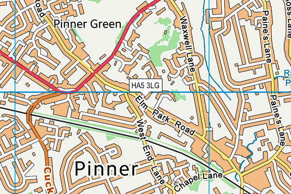 HA5 3LG map - OS VectorMap District (Ordnance Survey) HA5 3LG map - OS VectorMap District (Ordnance Survey)
