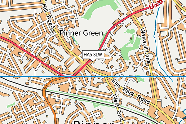 HA5 3LW map - OS VectorMap District (Ordnance Survey) HA5 3LW map - OS VectorMap District (Ordnance Survey)