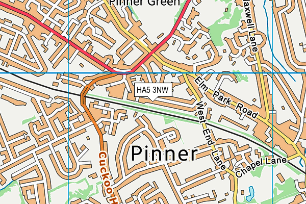 HA5 3NW map - OS VectorMap District (Ordnance Survey) HA5 3NW map - OS VectorMap District (Ordnance Survey)