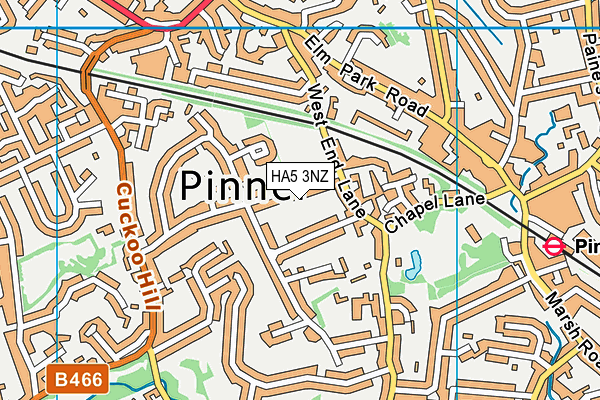 HA5 3NZ map - OS VectorMap District (Ordnance Survey) HA5 3NZ map - OS VectorMap District (Ordnance Survey)