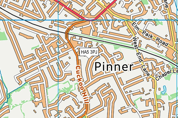 HA5 3PJ map - OS VectorMap District (Ordnance Survey) HA5 3PJ map - OS VectorMap District (Ordnance Survey)