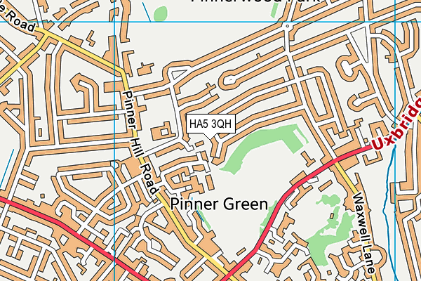 HA5 3QH map - OS VectorMap District (Ordnance Survey) HA5 3QH map - OS VectorMap District (Ordnance Survey)