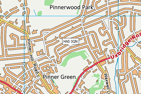 HA5 3QN map - OS VectorMap District (Ordnance Survey) HA5 3QN map - OS VectorMap District (Ordnance Survey)