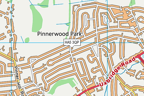 HA5 3QP map - OS VectorMap District (Ordnance Survey) HA5 3QP map - OS VectorMap District (Ordnance Survey)