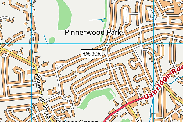 HA5 3QR map - OS VectorMap District (Ordnance Survey)