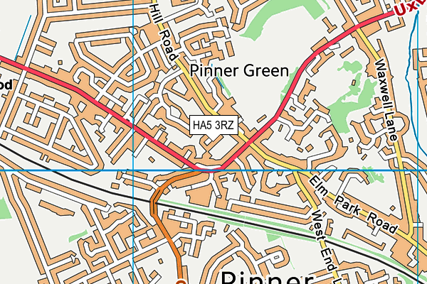 HA5 3RZ map - OS VectorMap District (Ordnance Survey) HA5 3RZ map - OS VectorMap District (Ordnance Survey)