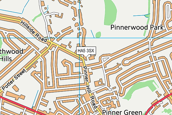 HA5 3SX map - OS VectorMap District (Ordnance Survey) HA5 3SX map - OS VectorMap District (Ordnance Survey)