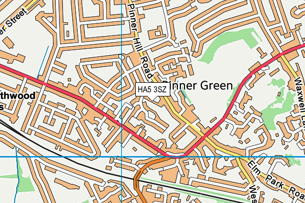 HA5 3SZ map - OS VectorMap District (Ordnance Survey) HA5 3SZ map - OS VectorMap District (Ordnance Survey)