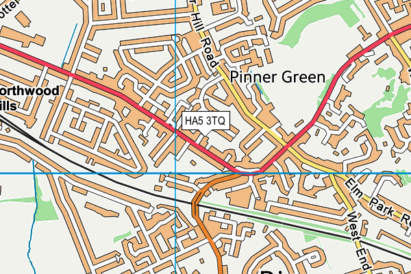 HA5 3TQ map - OS VectorMap District (Ordnance Survey)