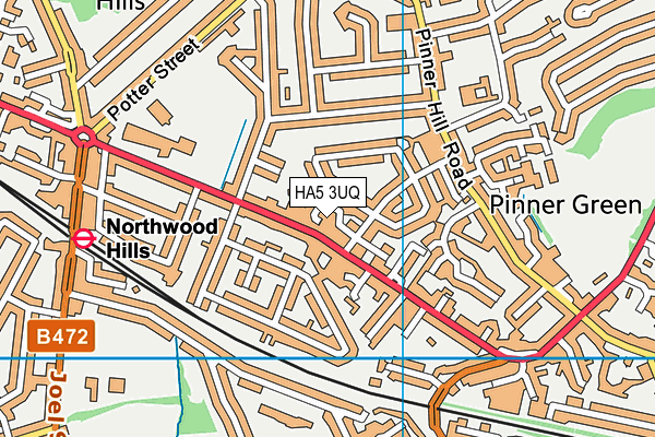 HA5 3UQ map - OS VectorMap District (Ordnance Survey) HA5 3UQ map - OS VectorMap District (Ordnance Survey)
