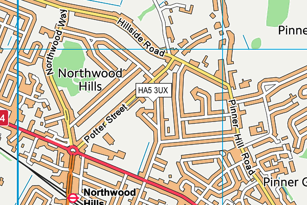 HA5 3UX map - OS VectorMap District (Ordnance Survey) HA5 3UX map - OS VectorMap District (Ordnance Survey)