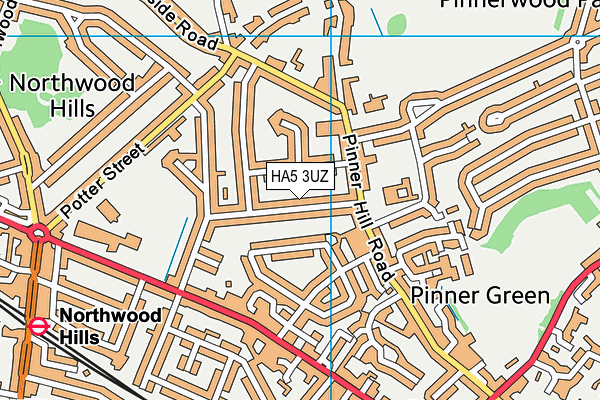 HA5 3UZ map - OS VectorMap District (Ordnance Survey) HA5 3UZ map - OS VectorMap District (Ordnance Survey)