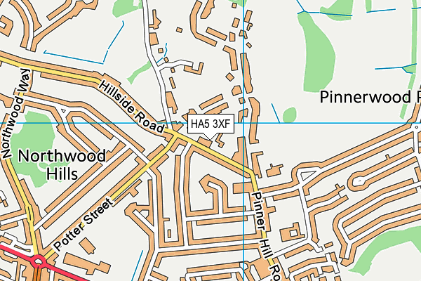 HA5 3XF map - OS VectorMap District (Ordnance Survey) HA5 3XF map - OS VectorMap District (Ordnance Survey)