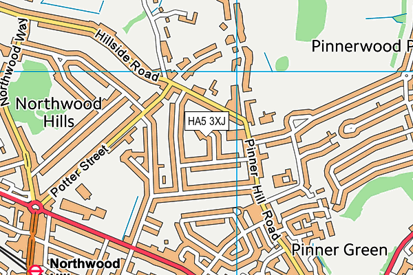 HA5 3XJ map - OS VectorMap District (Ordnance Survey) HA5 3XJ map - OS VectorMap District (Ordnance Survey)