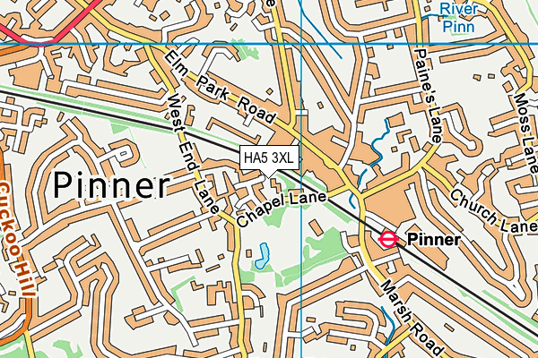 HA5 3XL map - OS VectorMap District (Ordnance Survey) HA5 3XL map - OS VectorMap District (Ordnance Survey)