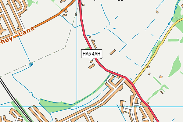 HA5 4AH map - OS VectorMap District (Ordnance Survey) HA5 4AH map - OS VectorMap District (Ordnance Survey)