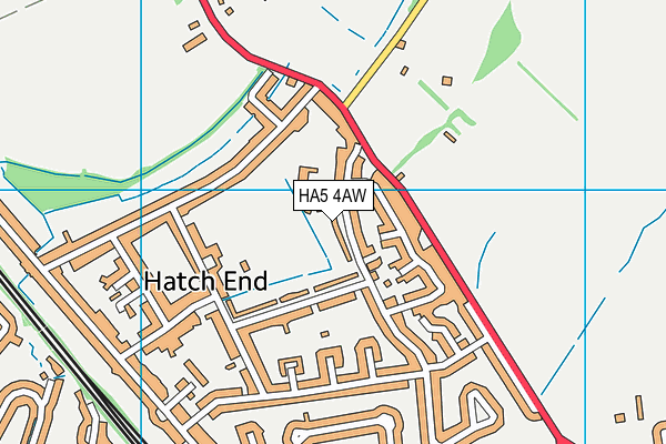 HA5 4AW map - OS VectorMap District (Ordnance Survey) HA5 4AW map - OS VectorMap District (Ordnance Survey)