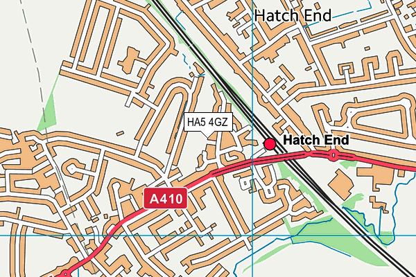 HA5 4GZ map - OS VectorMap District (Ordnance Survey) HA5 4GZ map - OS VectorMap District (Ordnance Survey)