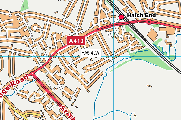 HA5 4LW map - OS VectorMap District (Ordnance Survey) HA5 4LW map - OS VectorMap District (Ordnance Survey)