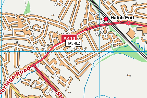 HA5 4LZ map - OS VectorMap District (Ordnance Survey) HA5 4LZ map - OS VectorMap District (Ordnance Survey)