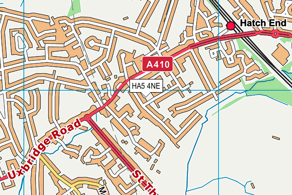 HA5 4NE map - OS VectorMap District (Ordnance Survey)