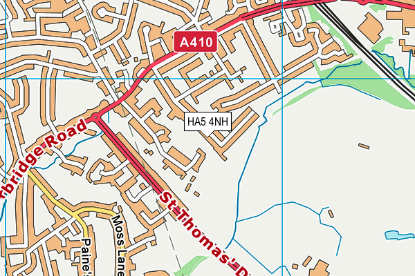 HA5 4NH map - OS VectorMap District (Ordnance Survey) HA5 4NH map - OS VectorMap District (Ordnance Survey)