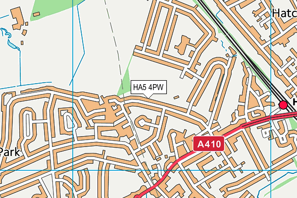 HA5 4PW map - OS VectorMap District (Ordnance Survey) HA5 4PW map - OS VectorMap District (Ordnance Survey)