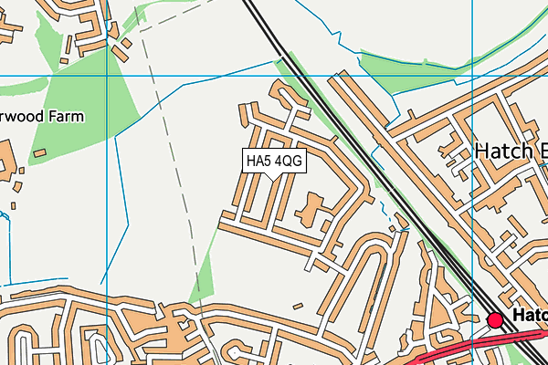 HA5 4QG map - OS VectorMap District (Ordnance Survey) HA5 4QG map - OS VectorMap District (Ordnance Survey)