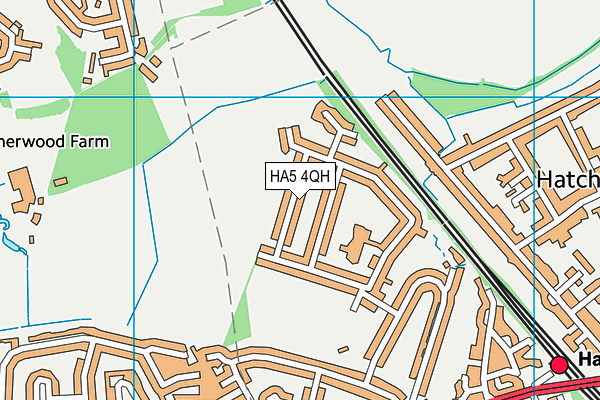 HA5 4QH map - OS VectorMap District (Ordnance Survey) HA5 4QH map - OS VectorMap District (Ordnance Survey)