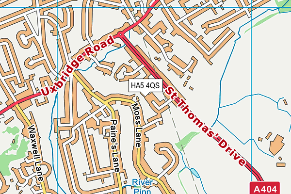 HA5 4QS map - OS VectorMap District (Ordnance Survey) HA5 4QS map - OS VectorMap District (Ordnance Survey)