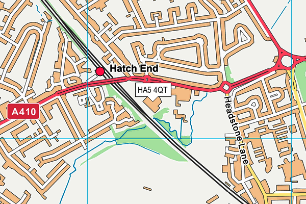 HA5 4QT map - OS VectorMap District (Ordnance Survey) HA5 4QT map - OS VectorMap District (Ordnance Survey)