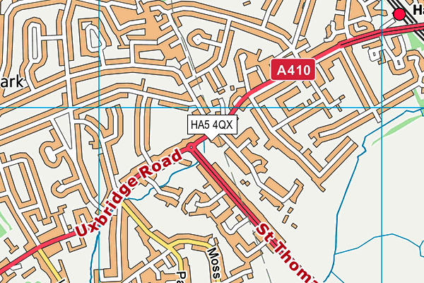 HA5 4QX map - OS VectorMap District (Ordnance Survey) HA5 4QX map - OS VectorMap District (Ordnance Survey)