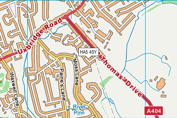 HA5 4SY map - OS VectorMap District (Ordnance Survey) HA5 4SY map - OS VectorMap District (Ordnance Survey)