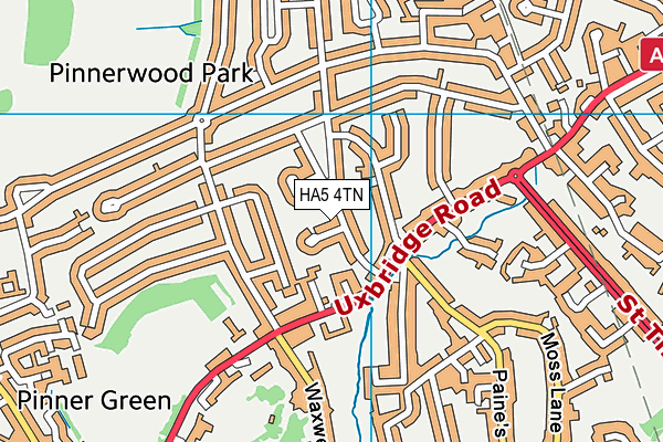 HA5 4TN map - OS VectorMap District (Ordnance Survey) HA5 4TN map - OS VectorMap District (Ordnance Survey)