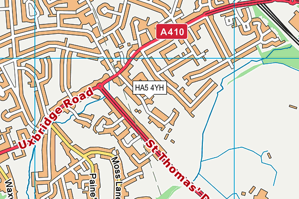 HA5 4YH map - OS VectorMap District (Ordnance Survey) HA5 4YH map - OS VectorMap District (Ordnance Survey)