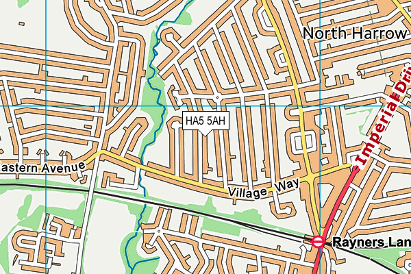 HA5 5AH map - OS VectorMap District (Ordnance Survey)
